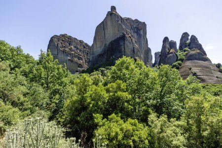 Printemps Vue panoramique des monastères des Météores, Thessalie, Grèce