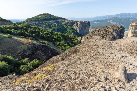 Printemps Vue panoramique des monastères des Météores, Thessalie, Grèce