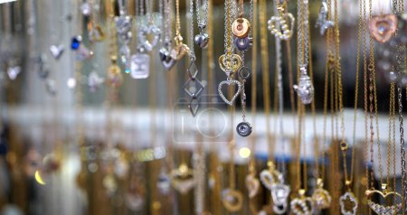 Photo for Bijouterie fashion items fo sale at a turkish bazaar. - Royalty Free Image