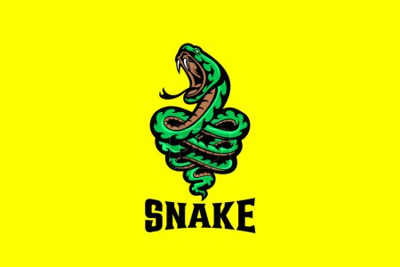 Téléchargez les illustrations : Logo de serpent Viper Design abstrait Style agressif de conception sportive - en licence libre de droit