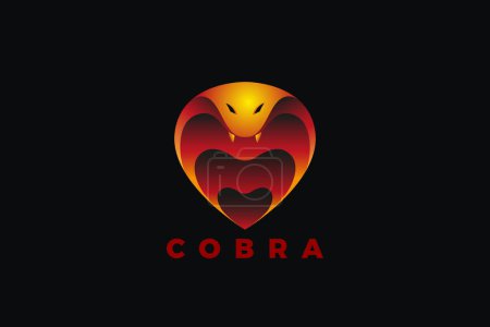 Téléchargez les illustrations : Gabarit vectoriel de conception abstraite Cobra Logo Snake Head. - en licence libre de droit