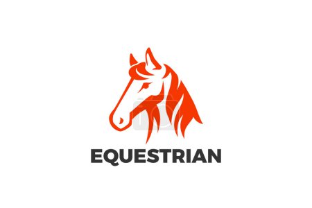 Photo for Horse Head Equestrian Logo Design vector template. - Royalty Free Image