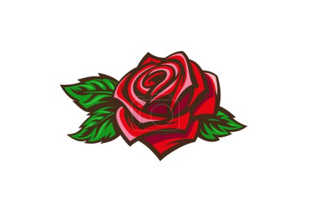 Téléchargez les illustrations : Modèle vectoriel de conception abstraite de logo de fleur de rose. Luxe Cosmétiques de mode SPA Logotype concept icône. - en licence libre de droit