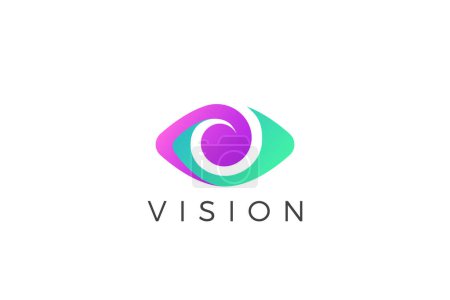 Photo for Eye Logo Vision Abstract Design vector template. Ophtalmology Clinic Optical Media Video Logotype concept icon. - Royalty Free Image
