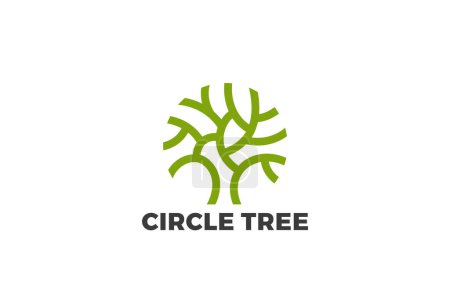 Photo for Circle Tree Logo Abstract Design Luxury Wellness Style Vector template. - Royalty Free Image