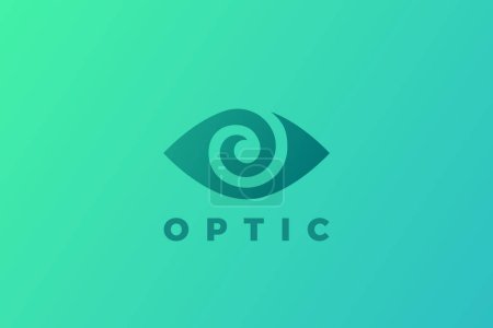 Photo for Eye Logo Vision Abstract Design vector template. Ophtalmology Clinic Optical Media Video Logotype concept icon. - Royalty Free Image