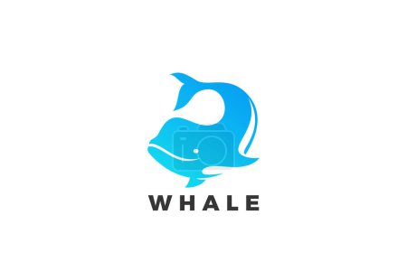 Foto de Logo de ballena Absctract Happy Fish Design plantilla de vector. - Imagen libre de derechos