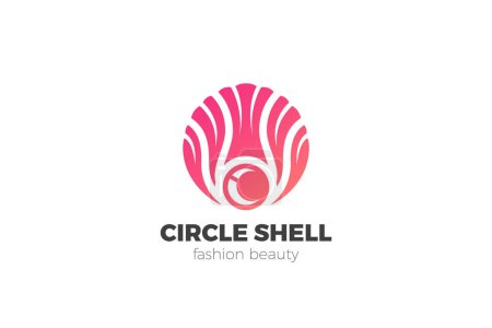 Photo for Pearl Shell Logo Beauty SPA Luxury Jewelry Design Vector template. - Royalty Free Image