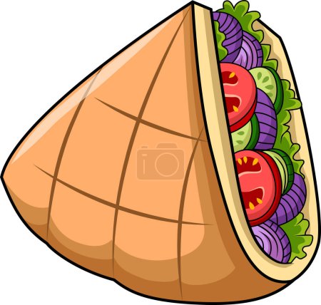 Illustration for Vector illustration of taco mexican food on white background - Royalty Free Image