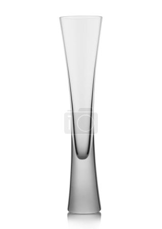 Photo for Luxury crystal champagne flute glass on white. - Royalty Free Image