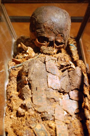 Photo for Remains of mummified body, skeleton - Royalty Free Image