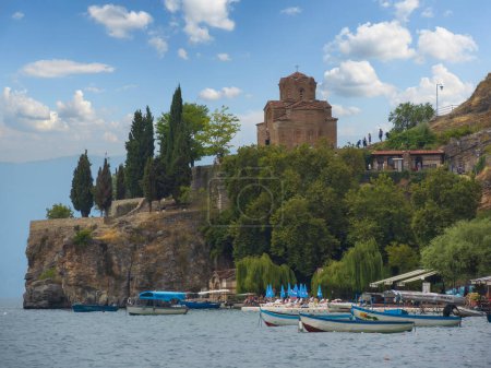Photo for 2016-07-26 Ohrid, North Macedonia. Famous ancient Church of Saint John the Teologian on Ohrid lake - Royalty Free Image