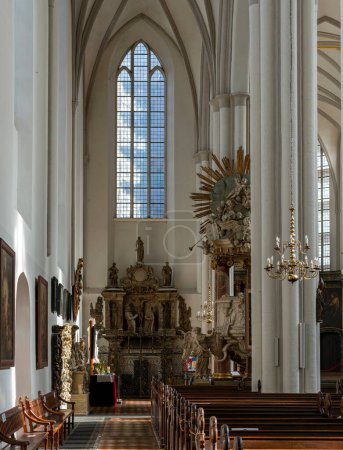 Photo for Altar and organ in the Sankt Marienkirche at Alexanderplatz, Berlin, Germany - Royalty Free Image