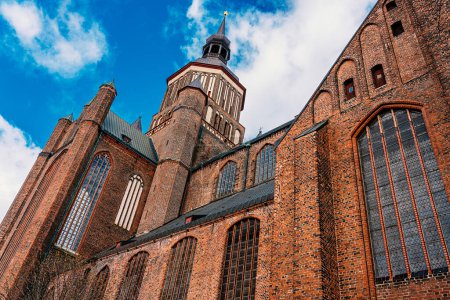 Téléchargez les photos : Église paroissiale évangélique Saint-Marien, Stralsund, Mecklembourg-Poméranie occidentale, Allemagne - en image libre de droit
