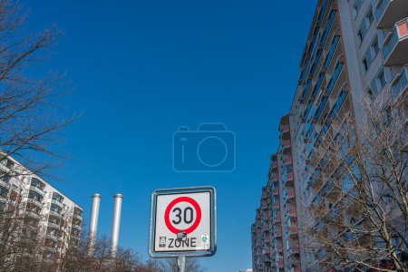 Photo for Traffic-calmed zone in residential area in berlin kreuzberg, germany - Royalty Free Image