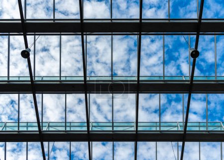 Glass roof and glass facade, Humboldt University of Berlin, Johann von Neumann House, Berlin Adlershof, Germany