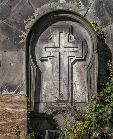 old gravestones, churchyard 1 of the Evangelische Georgen-Parochialgemeinde, Greifswalder Strae, Berlin, Germany