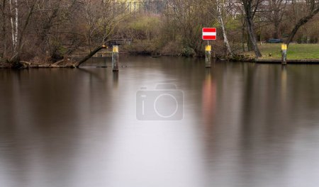 Long exposure, lock canal on the Spree in Berlin-Charlottenburg, Berlin, Germany