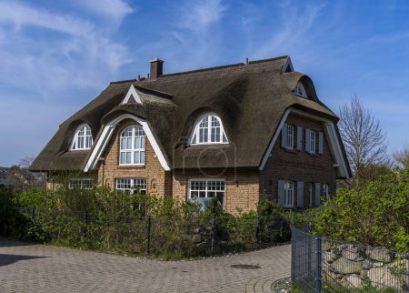 Holiday home settlement on the beach of the Baltic Sea, Rgen, Mecklenburg-Vorpommern, Germany