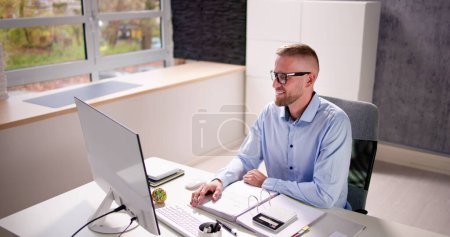 Photo for Financial Tax Advisor In Video Conference Meeting Call - Royalty Free Image