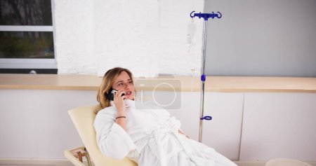 Photo for Vitamin Therapy Iv Drip Infusion In Women Blood - Royalty Free Image