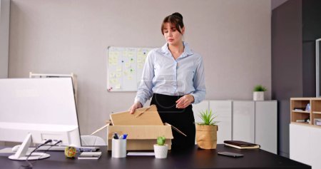 Photo for Resign From Job Or Fired Employee Moving Out Of Office - Royalty Free Image