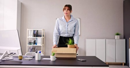 Photo for Resign From Job Or Fired Employee Moving Out Of Office - Royalty Free Image