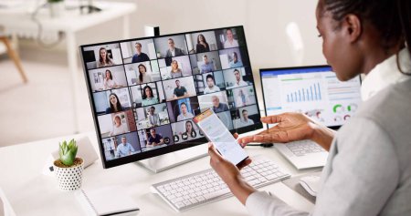 Online Virtual Video Conference Training On Laptop Computer