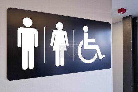 Photo for Public Restroom Sign. Toilet Bathroom Signage Plate - Royalty Free Image