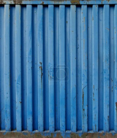 Photo for Abstract Maritime Industrial Background with Blue Container Texture - Royalty Free Image