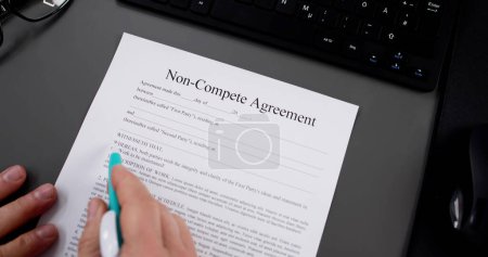 Photo for Non Compete Agreement. Business Competition Contract And Law - Royalty Free Image