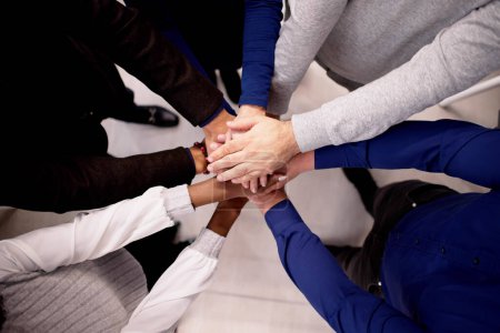 Diverse Business Team Hands. Community Spirit Concept