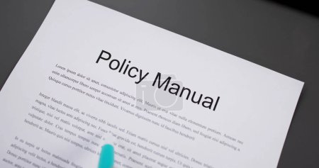 Photo for Employee Policy Handbook or Manual. HR Company Rules - Royalty Free Image