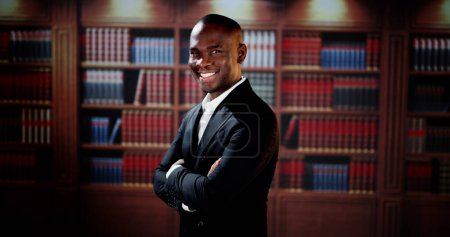 Photo for Male Attorney With Arms Crossed. Lawyer In Office - Royalty Free Image