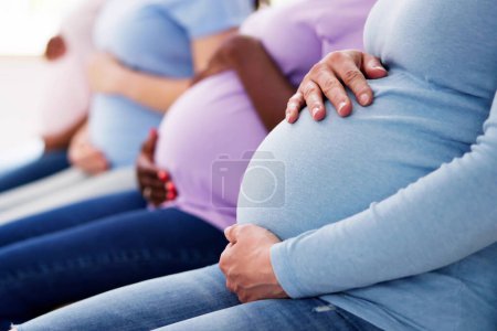 Photo for Diverse group of pregnant women in black - Royalty Free Image