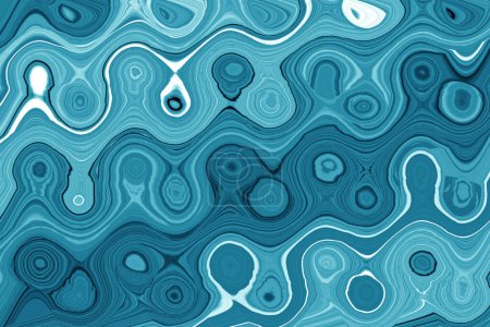 Photo for Blue  turquoise color  layered abstract illustration wavy  background - Royalty Free Image