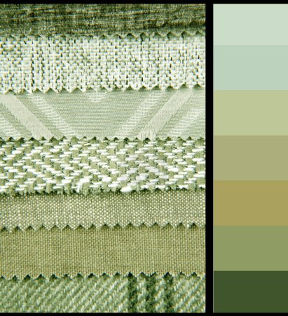 Foto de Primer plano del color de tapicería de la tela y la elección de textura para el interior - Imagen libre de derechos
