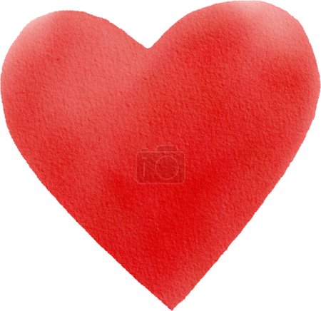 Foto de Acuarela símbolo rojo del corazón. pincel pintado - Imagen libre de derechos