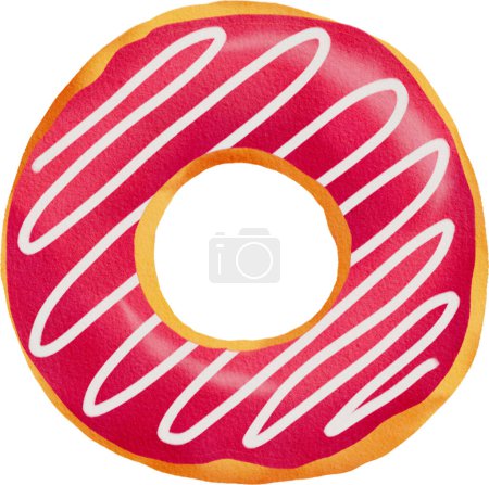Téléchargez les photos : Donut de couleur isolé sur fond blanc - en image libre de droit