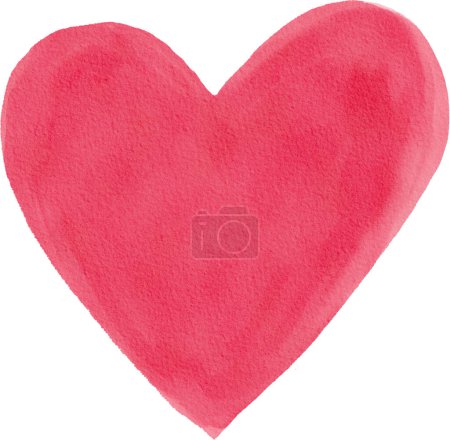 Foto de Acuarela símbolo rojo del corazón. pincel pintado - Imagen libre de derechos