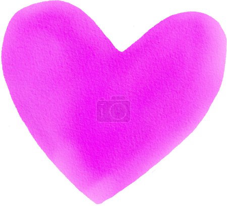 Foto de Acuarela símbolo del corazón rosa. pincel pintado - Imagen libre de derechos