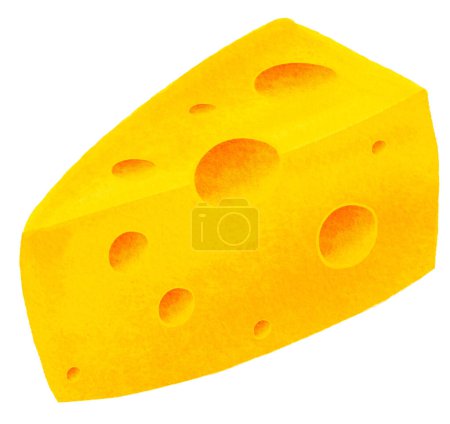 Photo for Piece of cheese isolated on white background. - Royalty Free Image