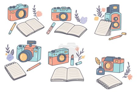 Illustration for Set of school and education supplies - Royalty Free Image