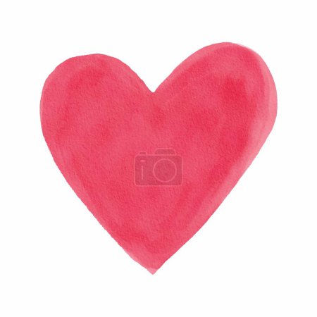 Illustration for Watercolor heart on white background - Royalty Free Image