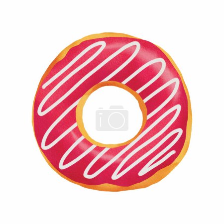 Téléchargez les illustrations : Icône de donut, style dessin animé - en licence libre de droit