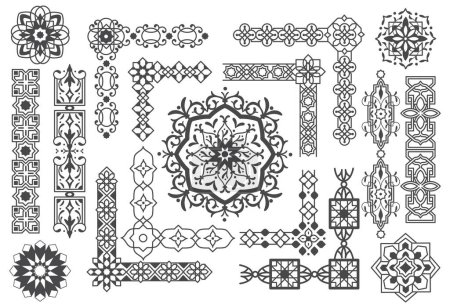 Foto de Frontera islámica y diseño de patrón elemento vector ilustración - Imagen libre de derechos