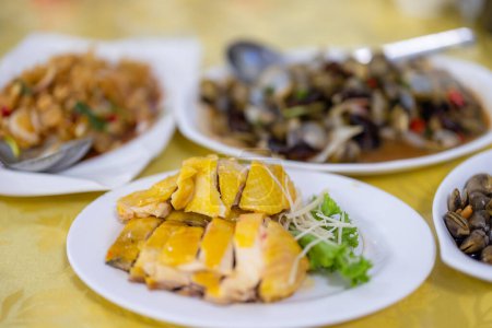 Photo for Steamed chicken dish in Chinese restaurant - Royalty Free Image
