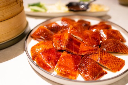 Photo for Roasted peking duck dish in restaurant - Royalty Free Image