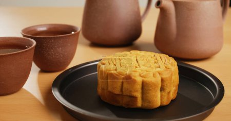 Photo for Traditional chinese moon cake for mid autumn festival - Royalty Free Image