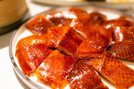 Photo for Roasted peking duck dish in restaurant - Royalty Free Image